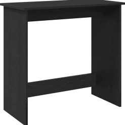 Kantoormeubelen*vidaXL Bureau 80x40x75 cm bewerkt hout Zwart