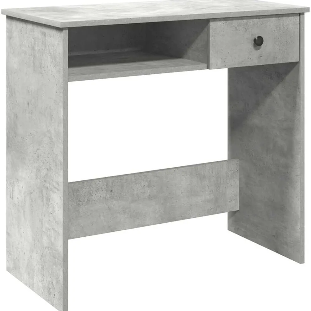 Kantoormeubelen*vidaXL Bureau 80x40x75 cm bewerkt hout Betongrijs