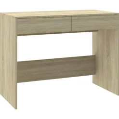Kantoormeubelen*vidaXL Bureau 101x50x76,5 cm bewerkt hout kleurig Sonoma eiken