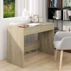 Kantoormeubelen*vidaXL Bureau 101x50x76,5 cm bewerkt hout kleurig Sonoma eiken