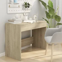 Kantoormeubelen*vidaXL Bureau 101x50x76,5 cm bewerkt hout kleurig Sonoma eiken
