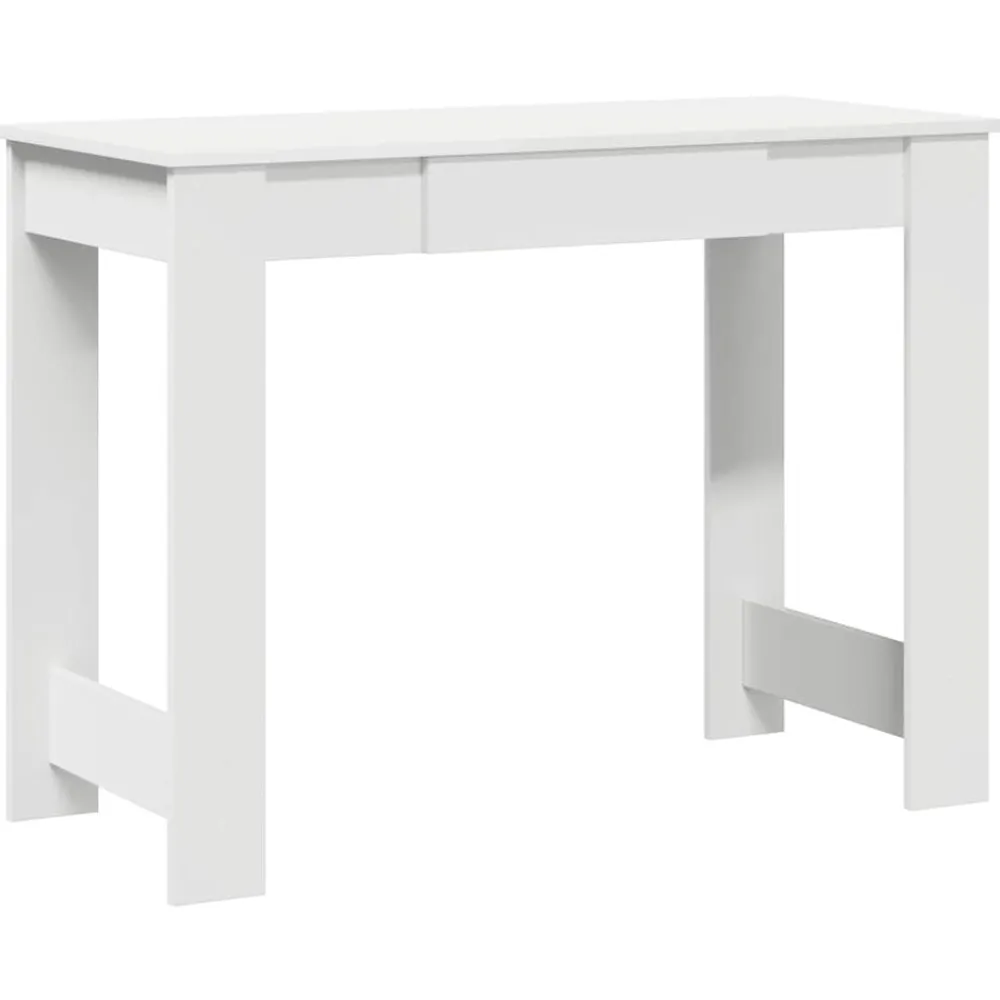 Kantoormeubelen*vidaXL Bureau 100x45x75 cm bewerkt hout Wit