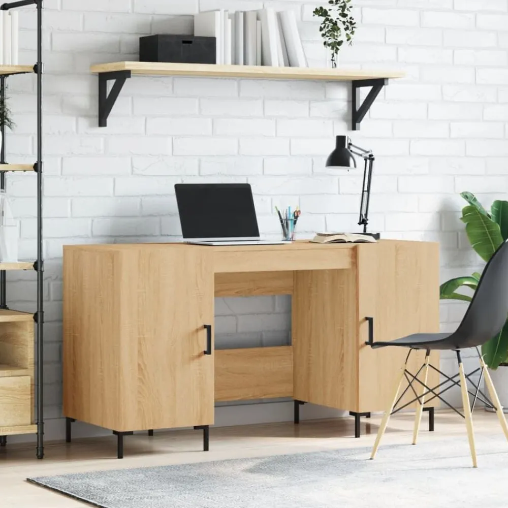 Bureau 140x50x75 cm bewerkt hout kleurig>vidaXL Discount