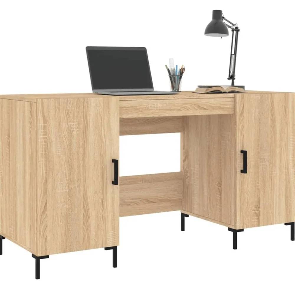 Bureau 140x50x75 cm bewerkt hout kleurig>vidaXL Discount