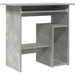 Kantoormeubelen*vidaXL Bureau 80x45x74 cm bewerkt hout Betongrijs