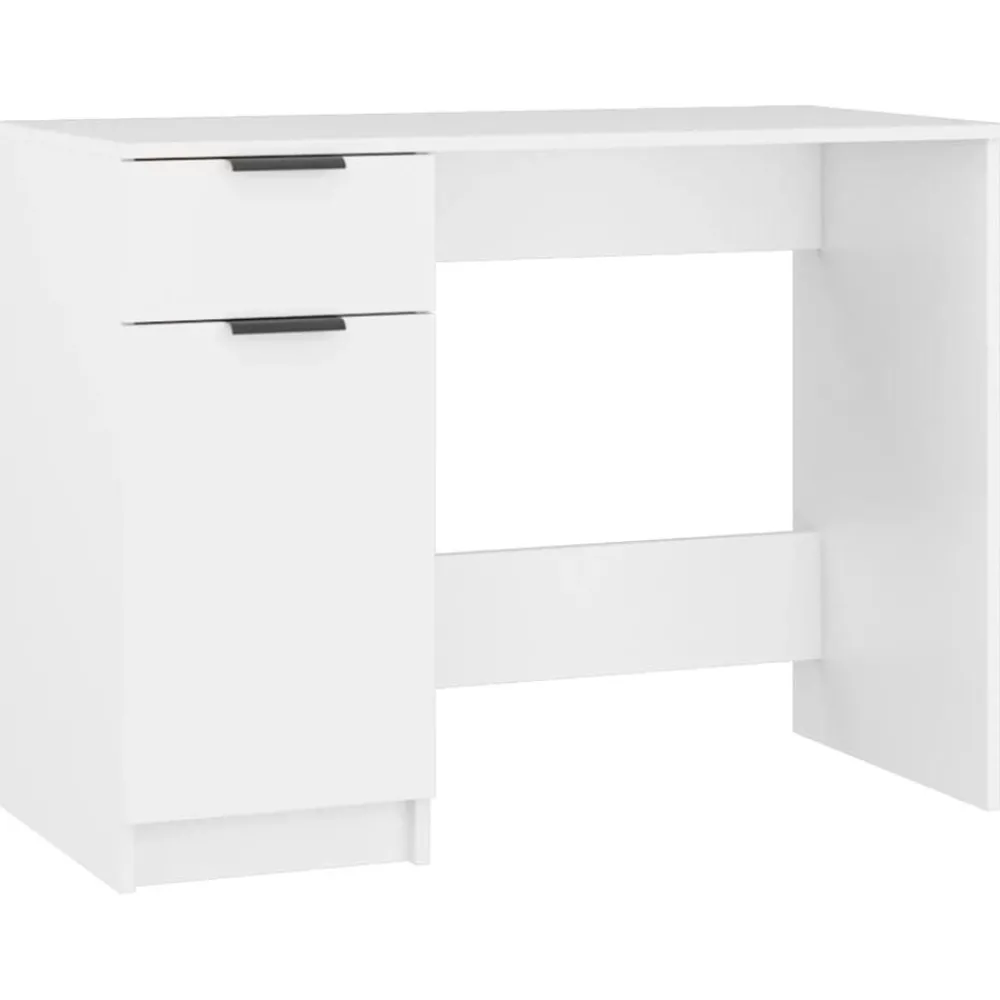 Kantoormeubelen*vidaXL Bureau 100x50x75 cm bewerkt hout Wit
