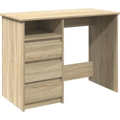 Kantoormeubelen*vidaXL Bureau 102x50x75 cm bewerkt hout kleurig Sonoma eiken