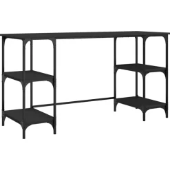 Bureau 140x50x75 cm metaal en bewerkt hout>vidaXL Outlet