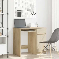 Kantoormeubelen*vidaXL Bureau 86x49x76 cm spaanplaat kleurig Sonoma eiken