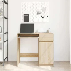 Kantoormeubelen*vidaXL Bureau 86x49x76 cm spaanplaat kleurig Sonoma eiken