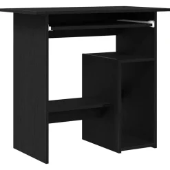 Kantoormeubelen*vidaXL Bureau 80x45x74 cm spaanplaat kleurig Zwart eiken