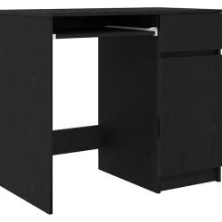 Kantoormeubelen*vidaXL Bureau 86x49x76 cm spaanplaat kleurig Zwart eiken