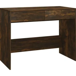 Kantoormeubelen*vidaXL Bureau 101x50x76,5 cm spaanplaat kleurig Gerookt eiken