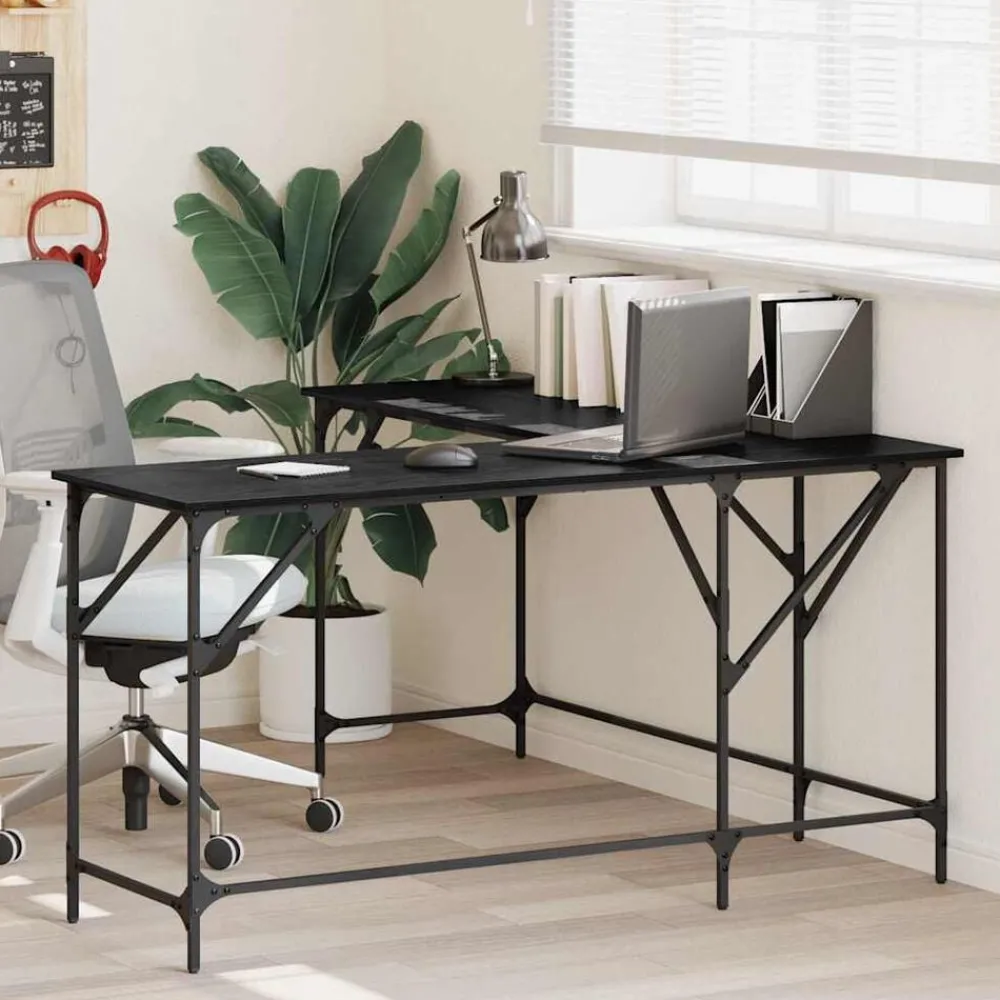 Bureau 149 x 149 x 75 cm Bewerkt hout>vidaXL Hot