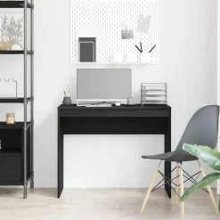 Kantoormeubelen*vidaXL Bureau 90x40x72 cm Bewerkt Hout Zwart eiken