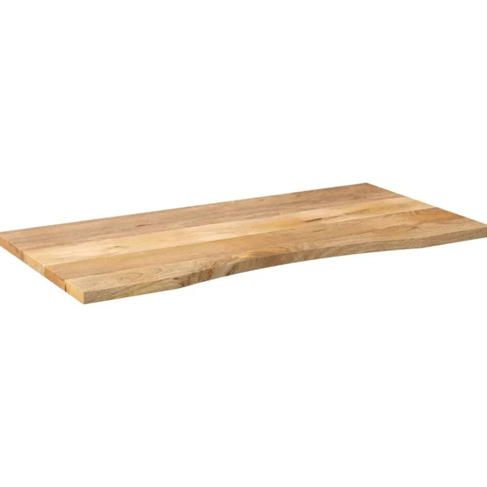 Bureaublad met ronding 110x50x2,5 cm massief ruw mangohout>vidaXL