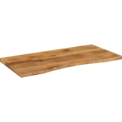 Tafelaccessoires*vidaXL Bureaublad met ronding 140x60x2,5 cm massief ruw mangohout