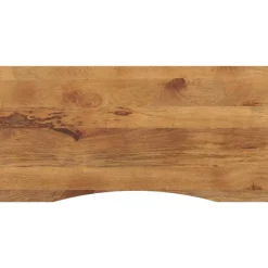 Tafelaccessoires*vidaXL Bureaublad met ronding 120x50x2,5 cm massief ruw mangohout