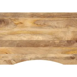 Tafelaccessoires*vidaXL Bureaublad met ronding 100x60x2,5 cm massief ruw mangohout