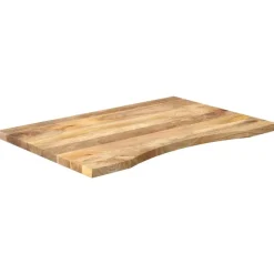 Tafelaccessoires*vidaXL Bureaublad met ronding 100x60x2,5 cm massief ruw mangohout