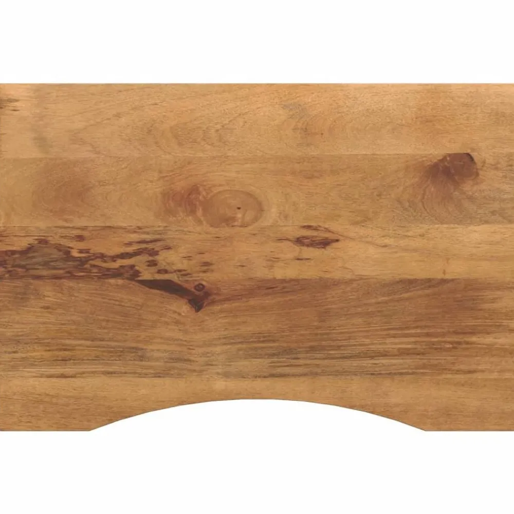 Bureaublad met ronding 90x50x2,5 cm massief ruw mangohout>vidaXL