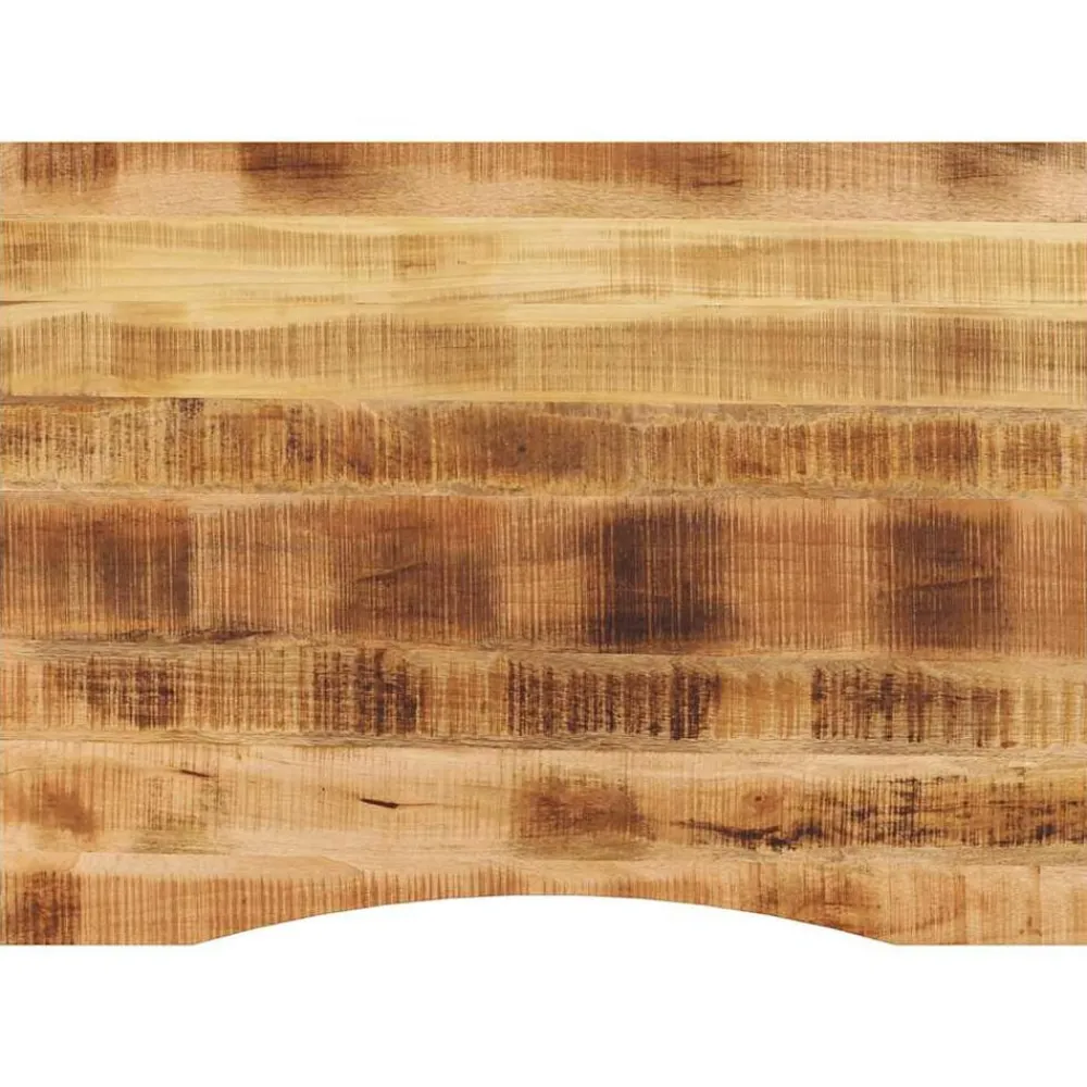 Tafelaccessoires*vidaXL Bureaublad met ronding 100x80x2,5 cm massief ruw mangohout