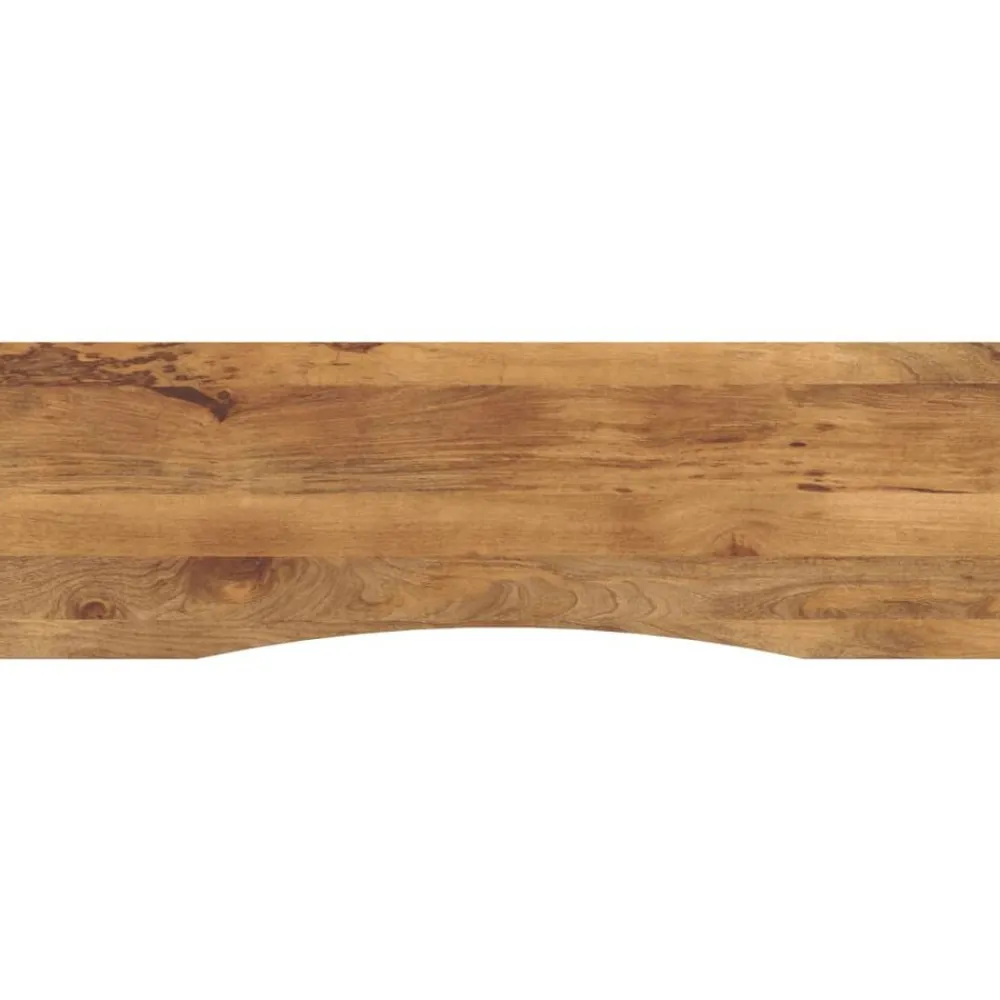 Tafelaccessoires*vidaXL Bureaublad met ronding 160x50x2,5 cm massief ruw mangohout