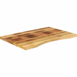 Tafelaccessoires*vidaXL Bureaublad met ronding 100x50x2,5 cm massief ruw mangohout
