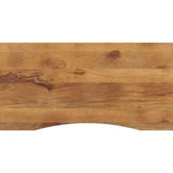 Bureaublad met ronding 110x50x2,5 cm massief ruw mangohout>vidaXL Clearance