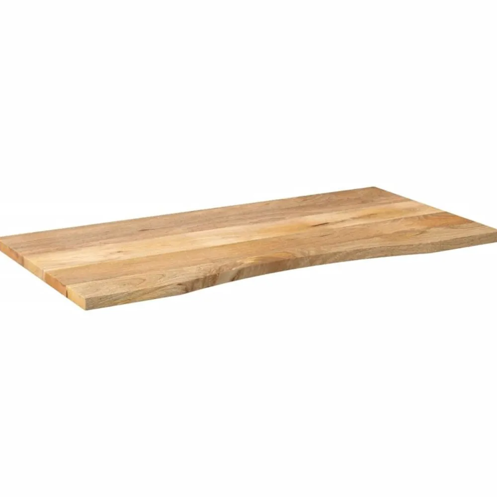 Bureaublad met ronding 140x60x2,5 cm massief ruw mangohout>vidaXL Outlet