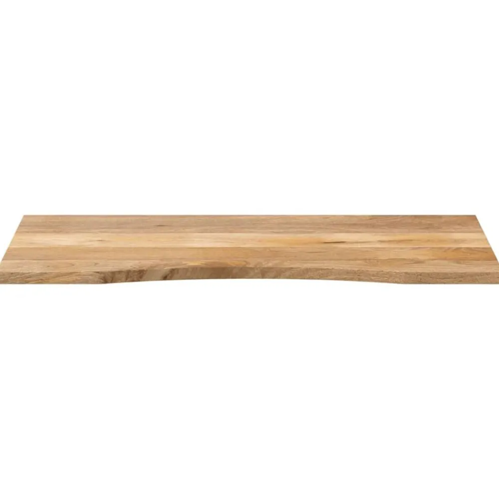 Bureaublad met ronding 140x60x2,5 cm massief ruw mangohout>vidaXL Outlet