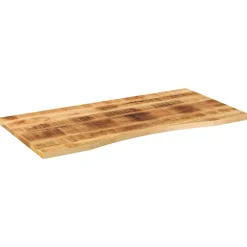 Tafelaccessoires*vidaXL Bureaublad met ronding 110x60x2,5 cm massief ruw mangohout