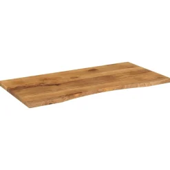 Tafelaccessoires*vidaXL Bureaublad met ronding 140x50x2,5 cm massief ruw mangohout