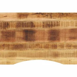 Tafelaccessoires*vidaXL Bureaublad met ronding 80x60x2,5 cm massief ruw mangohout