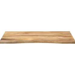 Tafelaccessoires*vidaXL Bureaublad met ronding 110x80x2,5 cm massief ruw mangohout