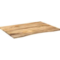 Bureaublad met ronding 100x80x2,5 cm massief ruw mangohout>vidaXL Sale