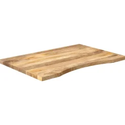 Tafelaccessoires*vidaXL Bureaublad met ronding 100x50x2,5 cm massief ruw mangohout