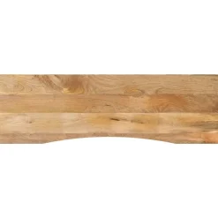 Tafelaccessoires*vidaXL Bureaublad met ronding 160x50x2,5 cm massief ruw mangohout