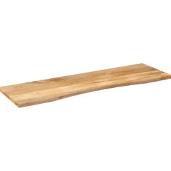 Tafelaccessoires*vidaXL Bureaublad met ronding 160x50x2,5 cm massief ruw mangohout