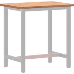 Tafelaccessoires*vidaXL Bureaublad 80x55x2,5 cm massief beukenhout