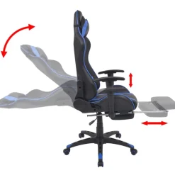 Bureau-/gamestoel verstelbaar met voetensteun><noscript><img width=