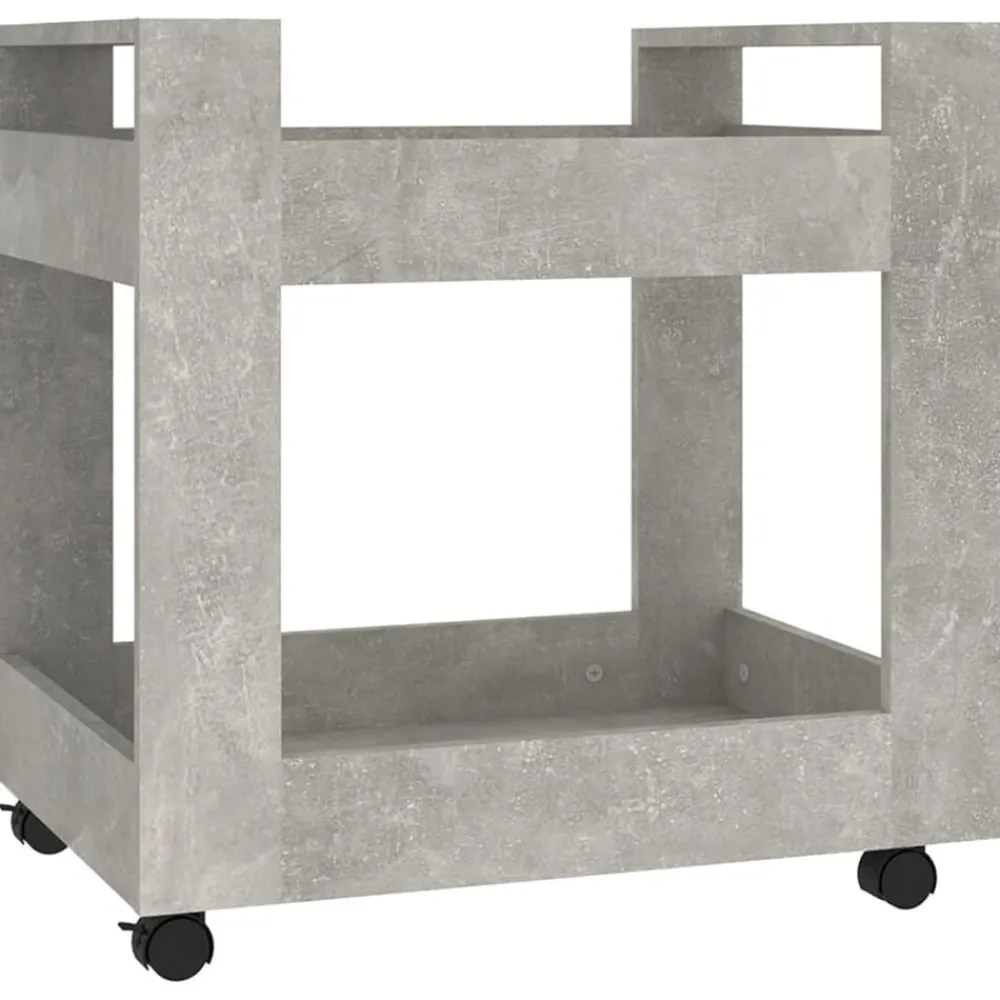 Trolleys*vidaXL Bureaukastje 60x45x60 cm bewerkt hout Betongrijs
