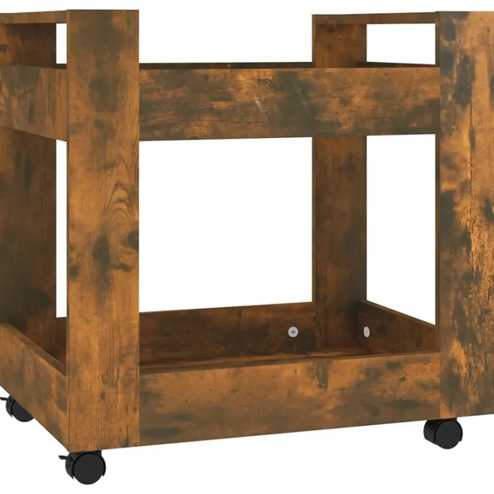 Trolleys*vidaXL Bureaukastje 60x45x60 cm bewerkt hout kleurig Gerookt eiken