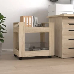 Trolleys*vidaXL Bureaukastje 60x45x60 cm bewerkt hout sonama eikenkleurig Sonoma eiken