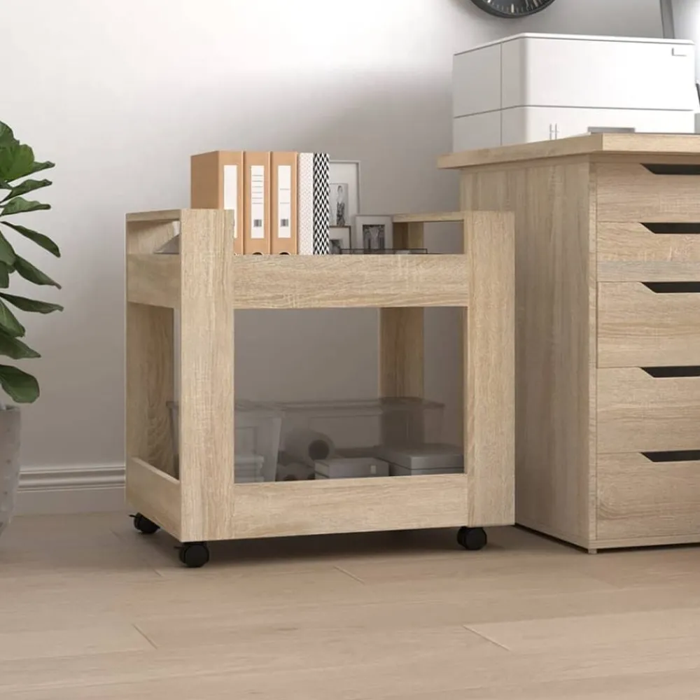 Trolleys*vidaXL Bureaukastje 60x45x60 cm bewerkt hout sonama eikenkleurig Sonoma eiken