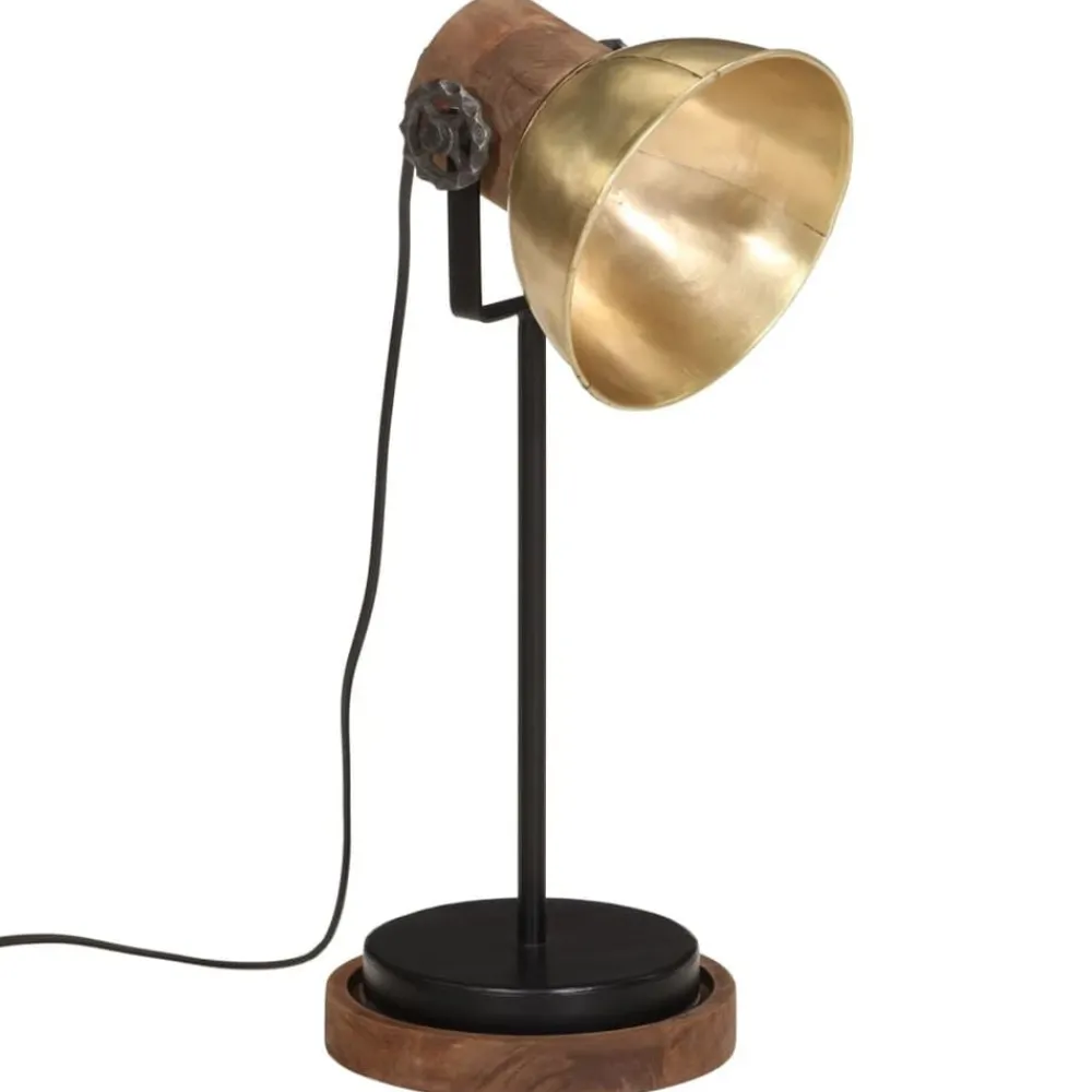 Bureaulamp 25 W E27 17x17x50 cm antiek messingkleurig>vidaXL