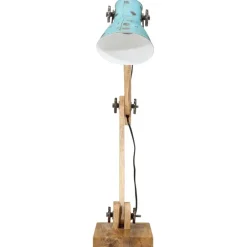 Verlichting*vidaXL Bureaulamp 25 W E27 23x18x96 cm verweerd Blauw