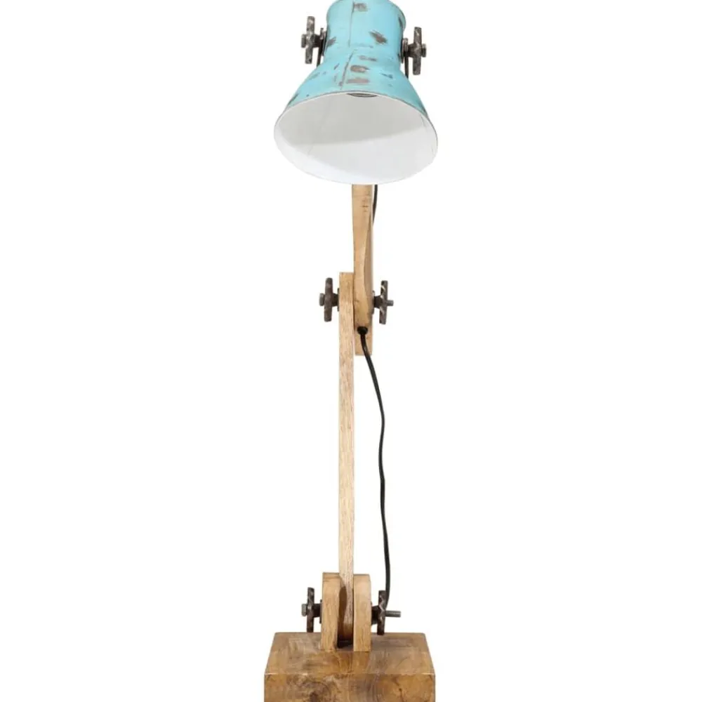 Verlichting*vidaXL Bureaulamp 25 W E27 23x18x96 cm verweerd Blauw