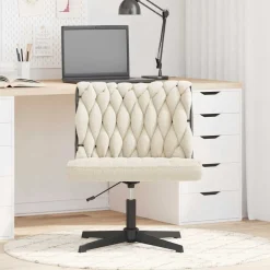 Bureaustoel crèmekleurig wolachtige stof><noscript><img width=