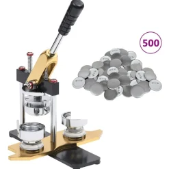 Buttonmachine draaipunch met 500 st buttononderdelen 58 mm>vidaXL Best